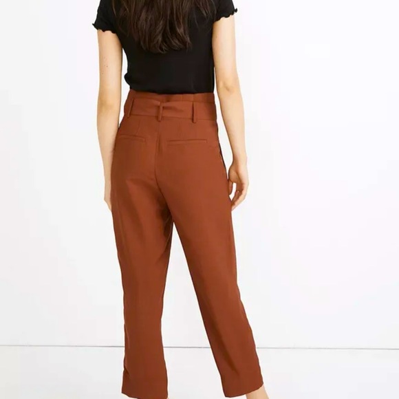 NWT Madewell Drapey Paper Bag Pants, Tie Waist, 4 - Picture 4 of 9